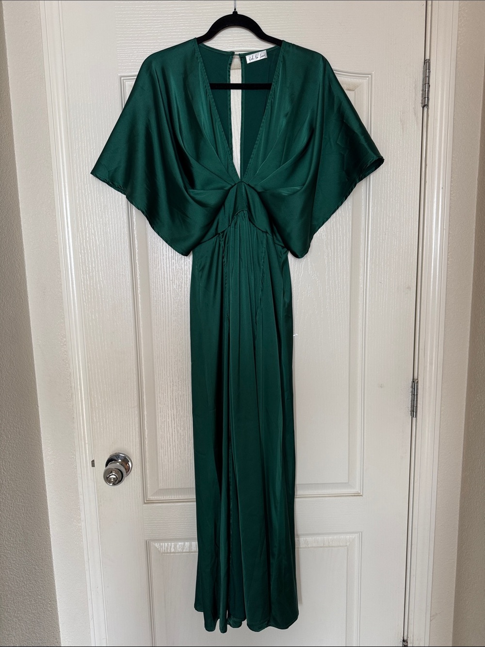 Ooh La Luxe Emerald Satin Dress